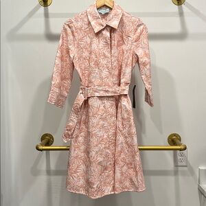 Tuckernuck Women's Pink Embroidered Floral Porcelain Mini Dress sz M NWT $298